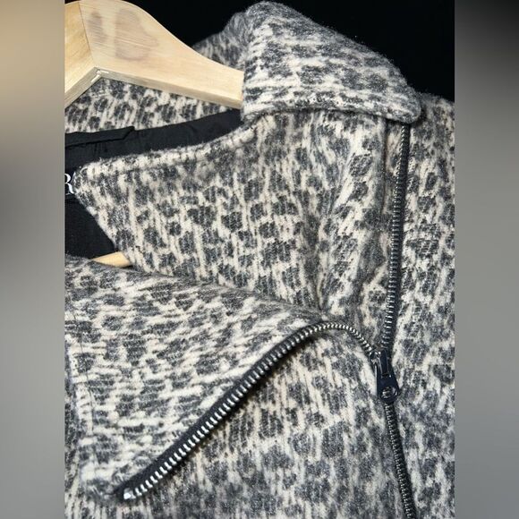 ZARA Leopard Print Biker Jacket size XL EUC animal print streetwear - Picture 5 of 8